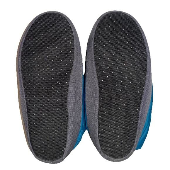 REI Duck Down Booties Slippers Women Size Medium 7-8 Blue Fleece Lined Camping - Picture 4 of 4